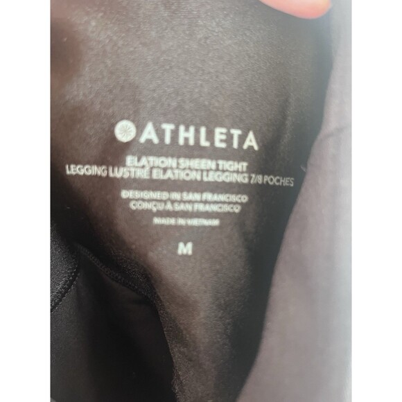 Women’s Athleta Elation Sheen Tight 7/8 Black Leggings Size Medium LIKE NEW - Picture 6 of 7